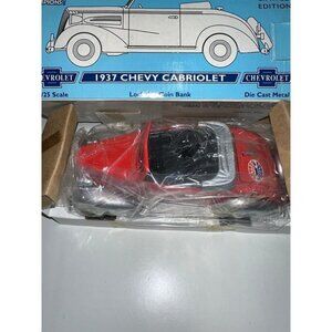 Liberty Classics 1937 Chevy Convertible Coca Cola 600 Diecast Coin Bank w/ Key